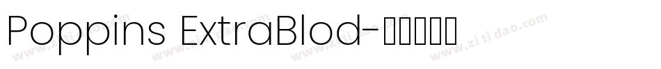 Poppins ExtraBlod字体转换